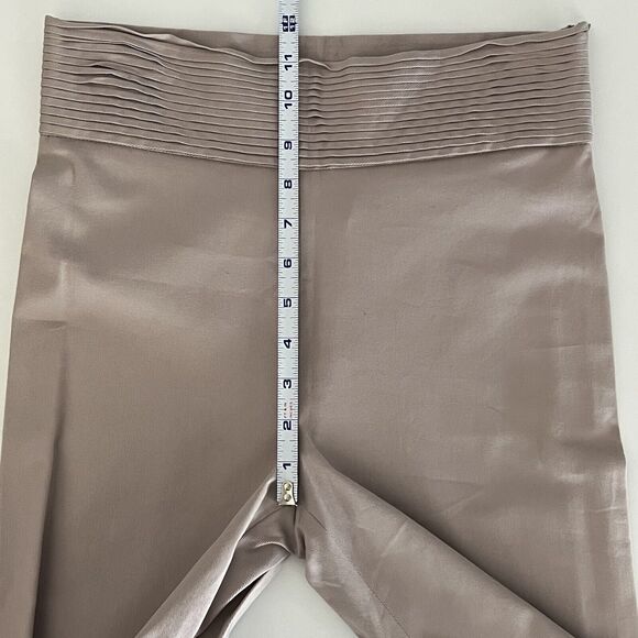 Valentino Roma Spa Pants Womens Size 2 Italy Size 38/2 Raw Hem Cream Gray Taupe - Picture 9 of 16